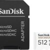 SanDisk 512GB High Endurance Video microSDXC Card with Adapter for Dash Cam and Home Monitoring Systems - C10, U3, V30, 4K UHD, Micro SD Card - SDSQQNR-512G-GN6IA