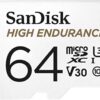 SanDisk 512GB High Endurance Video microSDXC Card with Adapter for Dash Cam and Home Monitoring Systems - C10, U3, V30, 4K UHD, Micro SD Card - SDSQQNR-512G-GN6IA