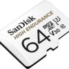 SanDisk 512GB High Endurance Video microSDXC Card with Adapter for Dash Cam and Home Monitoring Systems - C10, U3, V30, 4K UHD, Micro SD Card - SDSQQNR-512G-GN6IA