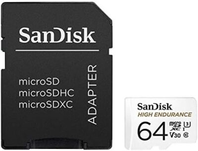 SanDisk 512GB High Endurance Video microSDXC Card with Adapter for Dash Cam and Home Monitoring Systems - C10, U3, V30, 4K UHD, Micro SD Card - SDSQQNR-512G-GN6IA