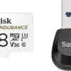 SanDisk 512GB High Endurance Video microSDXC Card with Adapter for Dash Cam and Home Monitoring Systems - C10, U3, V30, 4K UHD, Micro SD Card - SDSQQNR-512G-GN6IA