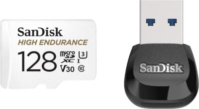 SanDisk 512GB High Endurance Video microSDXC Card with Adapter for Dash Cam and Home Monitoring Systems - C10, U3, V30, 4K UHD, Micro SD Card - SDSQQNR-512G-GN6IA