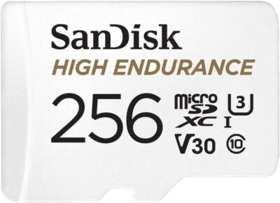 SanDisk 512GB High Endurance Video microSDXC Card with Adapter for Dash Cam and Home Monitoring Systems - C10, U3, V30, 4K UHD, Micro SD Card - SDSQQNR-512G-GN6IA