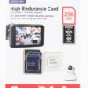 SanDisk 512GB High Endurance Video microSDXC Card with Adapter for Dash Cam and Home Monitoring Systems - C10, U3, V30, 4K UHD, Micro SD Card - SDSQQNR-512G-GN6IA