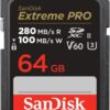 SanDisk 128GB Extreme PRO SDXC UHS-II Memory Card - C10, U3, V60, 6K, 4K UHD, SD Card - SDSDXEP-128G-GN4IN