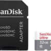 SanDisk Ultra 32GB microSDHC UHS-I Card with Adapter 100MB/s - SDSQUNR-032G-GN3MA