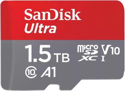 SanDisk 1.5TB Ultra microSDXC UHS-I Memory Card - Up to 150MB/s, C10, U1, Full HD, A1, MicroSD Card - SDSQUAC-1T50-GN6MN