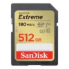 SanDisk Extreme 512GB Secure Digital Extended Capacity (SDXC) Flash Card Model SDSDXVV-512G-GNCIN