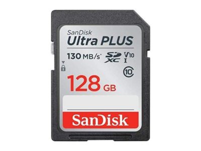 SanDisk Ultra PLUS SD Card, 128GB, SDSDUW3-128G-AN6IN