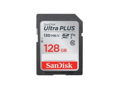 SanDisk Ultra PLUS SD Card, 128GB, SDSDUW3-128G-AN6IN