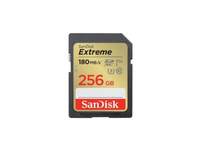 SanDisk 256GB Extreme SDXC UHS-I/U3 Class 10 V30 Memory Card, Speed Up to 180MB/s (SDSDXVV-256G-GNCIN)