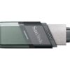 SanDisk SDIX90N-032G-GN6NN MAF 32GB USB 3.1 Lightning iXpand Flash Drive Flip Silver/Blue