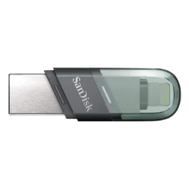 SanDisk SDIX90N-032G-GN6NN MAF 32GB USB 3.1 Lightning iXpand Flash Drive Flip Silver/Blue