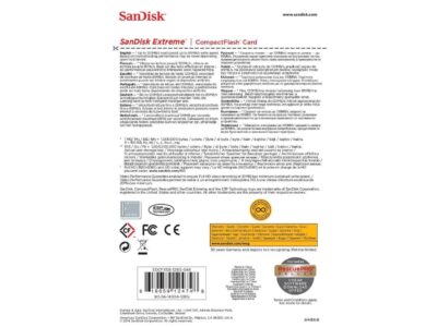 SanDisk 128GB Compact Flash (CF) Flash Card Model SDCFXSB-128G-G46