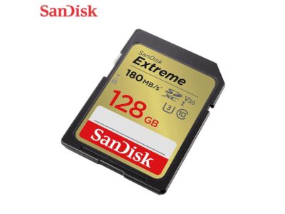 SanDisk 128GB Extreme SDXC UHS-I/U3 Class 10 V30 Memory Card, Speed Up to 180MB/s (SDSDXVA-128G-GNCIN)