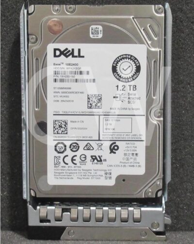 0-HRS G2G54 ST1200MM0099 Dell POWEREDGE 1.2TB 10KRPM 12Gbps 2.5"SAS HDD Hard Drive