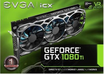 EVGA GeForce GTX 1080 Ti FTW3 Gaming, 11GB GDDR5X, iCX Technology - 9 Thermal Sensors & RGB LED G/P/M, 3X Async Fan Control, Optimized Airflow Design Graphics Card 11G-P4-6696-KR