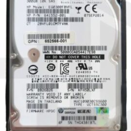 HP 300GB 10K 6G SAS 2.5 ENT HDD SC 653955-001 // 652564-B21