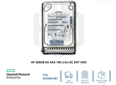 HP 300GB 10K 6G SAS 2.5 ENT HDD SC 653955-001 // 652564-B21