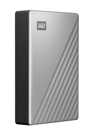 WD 4TB Silver My Passport Ultra Portable Storage External Hard Drive USB-C for PC/Windows (WDBFTM0040BSL-WESN)