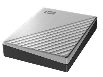 WD 4TB Silver My Passport Ultra Portable Storage External Hard Drive USB-C for PC/Windows (WDBFTM0040BSL-WESN)