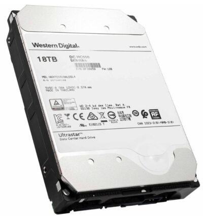 WD Ultrastar DC HC550 18TB Hard Drive 3.5" Internal 512MB SATA 7200 RPM 512E SE NP3 DC HC550 0F38459 (WUH721818ALE6L4)