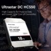 WD Ultrastar DC HC550 18TB Hard Drive 3.5" Internal 512MB SATA 7200 RPM 512E SE NP3 DC HC550 0F38459 (WUH721818ALE6L4)