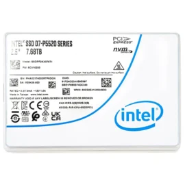 Intel Solidigm Solid State Drive (SSDPF2KX076T1N1) D7-P5520 Series (7.68TB, U.2 15mm, 2.5", PCIe 4.0 x4, 3D4, TLC) Generic No OPAL Single Pack Data Center / Server / Internal SSD