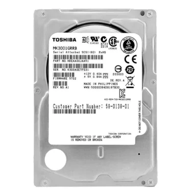 Toshiba MK3001GRRB 300GB 15k RPM 2.5" SAS 6GB/s HDD