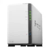 Synology 2 bay NAS DiskStation DS220j (Diskless), 2-bay 512MB DDR4, White, Grey