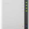 Synology 2 bay NAS DiskStation DS220j (Diskless), 2-bay 512MB DDR4, White, Grey