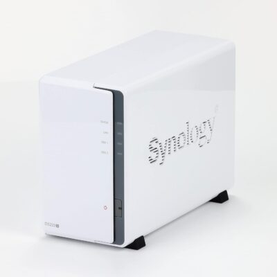 Synology 2 bay NAS DiskStation DS220j (Diskless), 2-bay 512MB DDR4, White, Grey