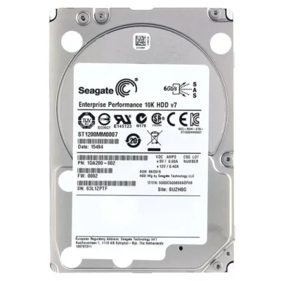 Seagate Savvio 10K.7 ST1200MM0007 1.2TB 10000 RPM 64MB Cache SAS 6Gb/s 2.5" Enterprise Internal Hard Drive