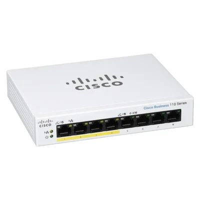 Cisco Business CBS110-8PP-D Unmanaged Switch | 8 Port GE | Partial PoE | Desktop | Ext PS