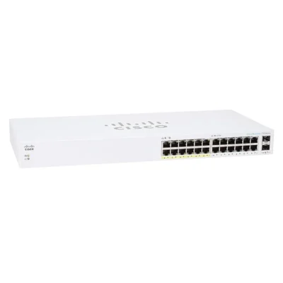 Cisco Business CBS110-24PP Unmanaged Switch | 24 Port GE | Partial PoE | 2x1G SFP Shared