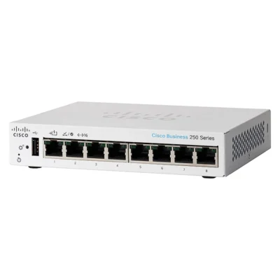 Cisco Business CBS250-8PP-D Smart Switch | 8 Port GE | Partial PoE | Desktop (CBS250-8PP-D-NA)