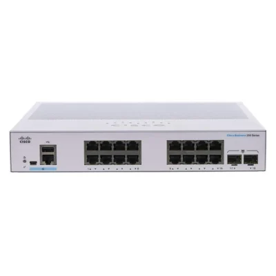 Cisco Business CBS250-16T-2G Smart Switch | 16 Port GE | 2x1G SFP (CBS250-16T-2G-NA)