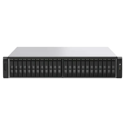 QNAP TS-h2490FU-7232P-64G 24 Bay Dual Node NAS with Two Dual-Port 25GbE SmartNIC Ports and 1100W Redundant PSU