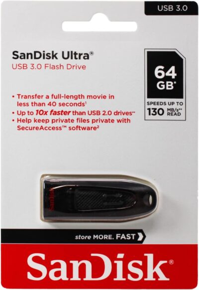 SanDisk 512GB Ultra USB 3.0 Flash Drive - SDCZ48-512G-G46, Black