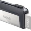 SanDisk 256GB Ultra Dual Drive USB Type-C - USB-C, USB 3.1 - SDDDC2-256G-G46,Black