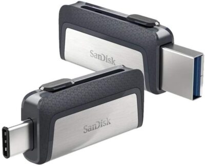 SanDisk 256GB Ultra Dual Drive USB Type-C - USB-C, USB 3.1 - SDDDC2-256G-G46,Black