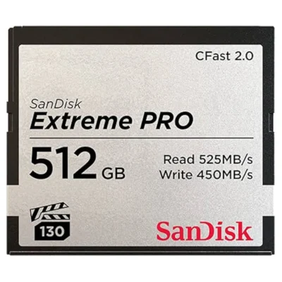 SanDisk 512GB Extreme PRO CFast 2.0 Memory Card - SDCFSP-512G-G46D