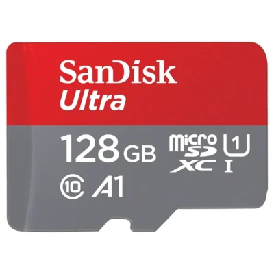 SanDisk 128GB Ultra microSDXC UHS-I Memory Card - Up to 140 MB/s, C10, U1, Full HD, A1, Micro SD Card - SDSQUAB-128G-GN6MN