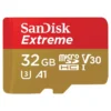 32GB SanDisk Extreme (Ten Pack) 4K Micro Memory Card (SDSQXAF-032G-GN6MN) UHD Video Speed 30 UHS-1 V30 32G MicroSD HC Bundle with Everything But Stromboli Card Reader