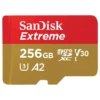 SanDisk 128GB Extreme microSD UHS I Card for 4K Video on Smartphones, Action Cams & Drones 190MB/s Read, 90MB/s Write SDSQXAA 128G GN6MN, Red/Gold