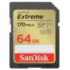 SanDisk 64GB Extreme SDXC UHS-I Memory Card - C10, U3, V30, 4K, UHD, SD Card - SDSDXV2-064G-GNCIN