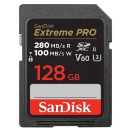 SanDisk 128GB Extreme PRO SDXC UHS-II Memory Card - C10, U3, V60, 6K, 4K UHD, SD Card - SDSDXEP-128G-GN4IN