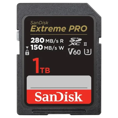 SanDisk 1TB Extreme PRO SDXC UHS-II Memory Card - C10, U3, V60, 6K, 4K UHD, SD Card - SDSDXEP-1T00-GN4IN