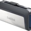 SanDisk 32GB Ultra Dual Drive USB Type-C - USB-C, USB 3.1 - SDDDC2-032G-G46, Black, Silver