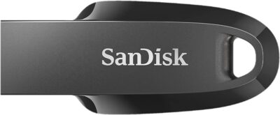 SanDisk Ultra Curve Flash Drive 128GB USB Drive 3.2 Gen 1 USB-A High Speed Thumb Drive for Computers, Laptops, Desktops 100MB/s (SDCZ550-128G-G46) Bundle with (1) Everything But Stromboli Lanyard